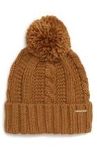 Women's Michael Michael Kors Cable Knit Hat - Brown
