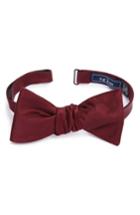 Men's The Tie Bar Herringbone Silk Bow Tie, Size - Burgundy