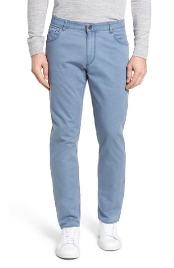 Men's Brax Chuck Flat Front Stretch Cotton Pants X 32 - Blue