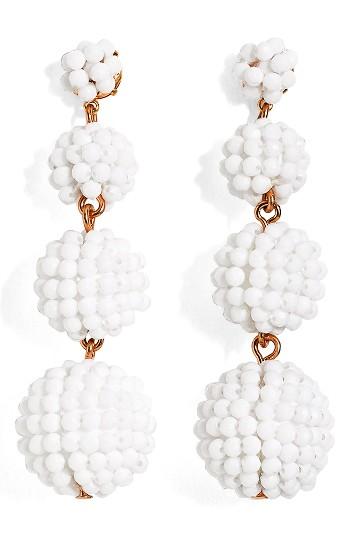 Women's J.crew Beaded Ball Drop Earrings