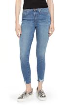 Women's Caslon Sierra High Waist Raw Hem Skinny Jeans - Blue