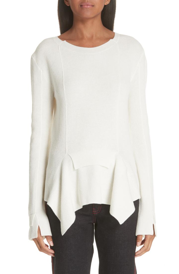 Women's Stella Mccartney Center Drape Sweater Us / 46 It - Ivory