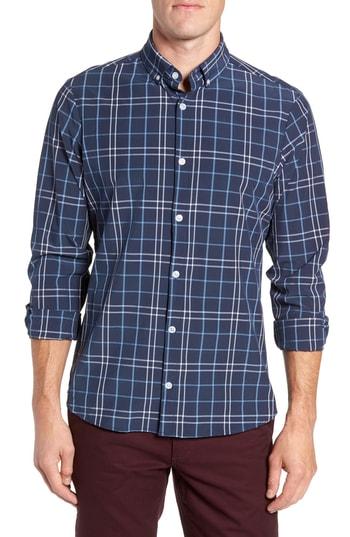 Men's Mizzen+main Travis Plaid Sport Shirt - Blue