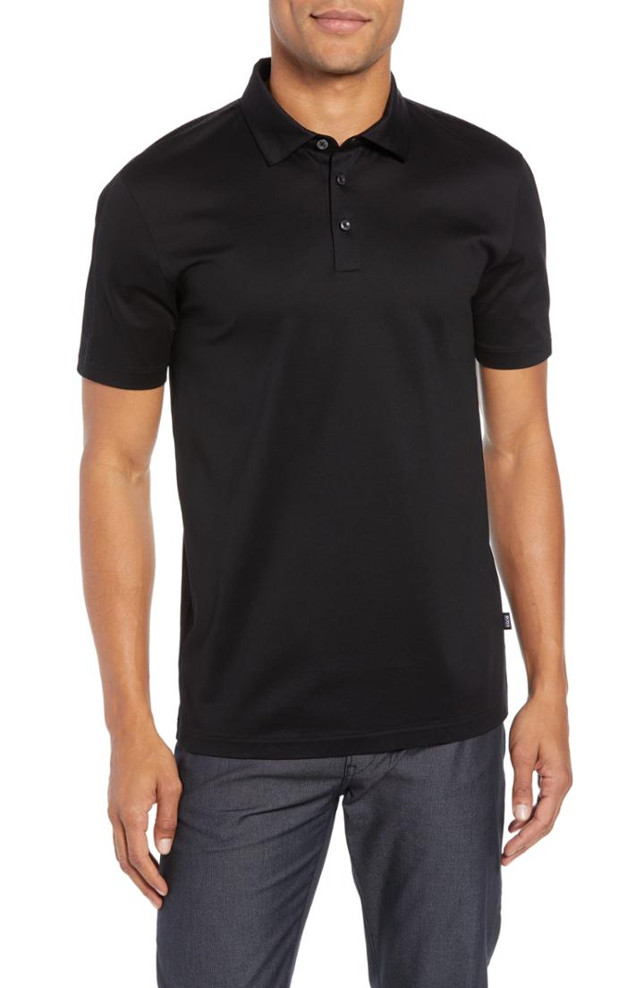 Men's Boss Plato Slim Fit Polo - Black