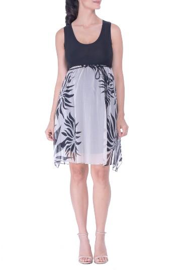Women's Olian Maternity Tank Dress - Black