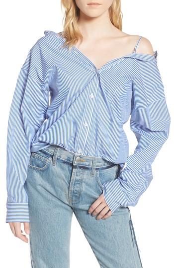 Women's Caara Show Off Your Shoulders Shirt - Blue