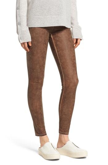Women's Lysse Faux Leather Leggings - Brown