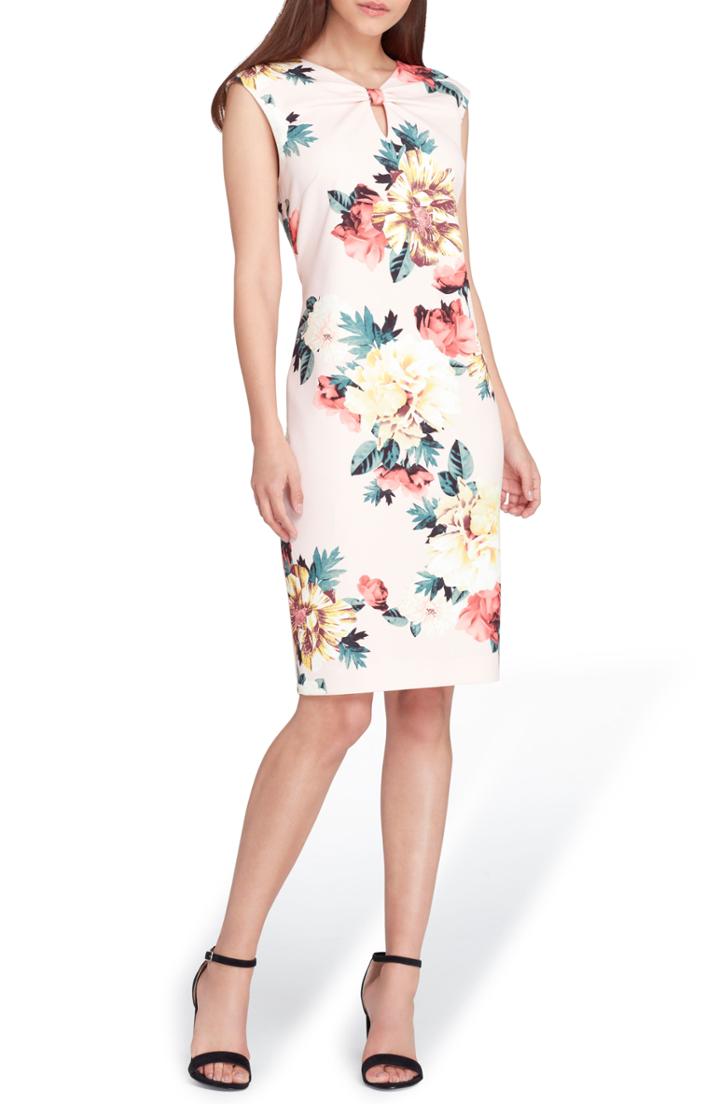 Women's Tahari Floral Scuba Crepe Sheath Dress