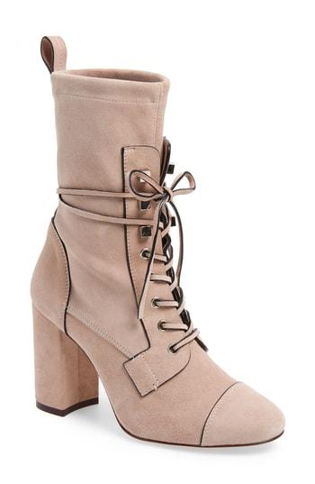 Women's Stuart Weitzman Veruka Lace-up Boot .5 M - Pink