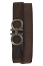 Men's Salvatore Ferragamo Leather Belt - Moro