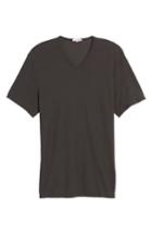 Men's James Perse V-neck Cotton & Linen T-shirt (xs) - Grey