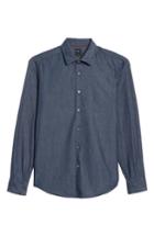 Men's Boss Landon Denim Shirt, Size - Red