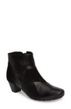 Women's Gabor Classic Patchwork Bootie .5 M - Black