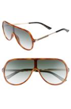 Men's Gucci 99mm Oversize Shield Sunglasses - Blonde Havana