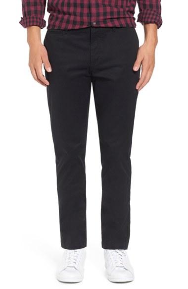 Men's Original Penguin 'p55' Slim Fit Stretch Cotton Chinos X 32 - Black