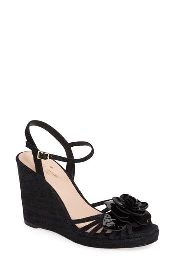 Women's Kate Spade New York Beekman Strappy Wedge Sandal M - Black