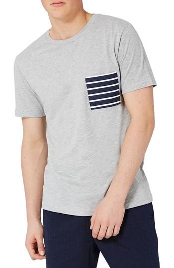 Men's Topman Stripe Pocket T-shirt