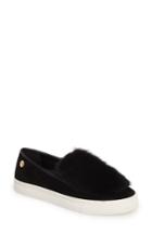Women's Louise Et Cie Bershner Genuine Rabbit Fur Slip-on Sneaker .5 M - Black