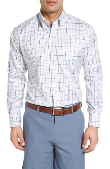 Men's Peter Millar Multi Pinwheel Tattersall Sport Shirt