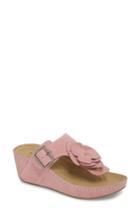 Women's David Tate Spring Platform Wedge Sandal M - Pink