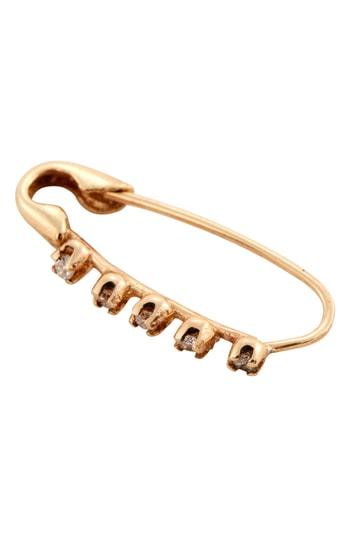 Women's Loren Stewart Mini Diamond Safety Pin Earring