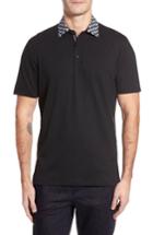 Men's Stone Rose Medallion Collar Pique Polo