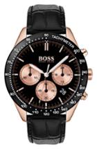Men's Boss Talent Chronograph Leather Strap Watch, 42mm