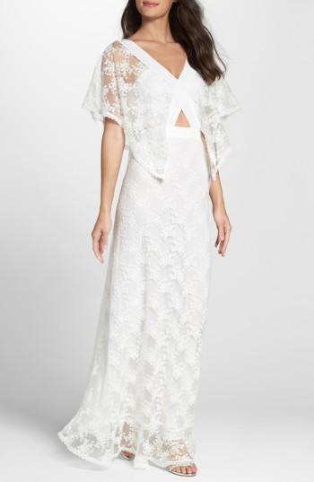 Women's Foxiedox August Handkerchief Sleeve Embroidered Long Dress