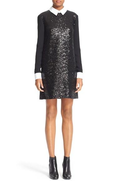 Women's Victoria, Victoria Beckham Collared Sequin Shift