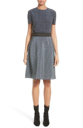 Women's Stella Mccartney Windsor Print Silk Dress Us / 38 It - Black