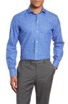 Men's Ledbury Talbott Trim Fit Check Dress Shirt .5 - Blue