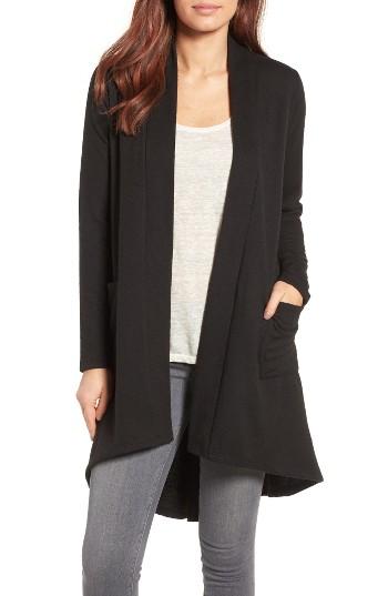 Women's Bobeau High/low Fleece Knit Cardigan