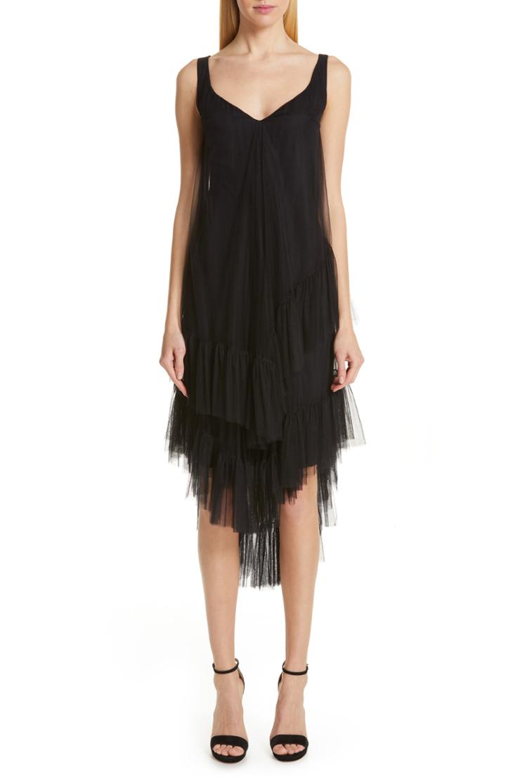 Women's Chiara Boni La Petite Robe Tersilla Asymmetrical Tiered Dress Us / 40 It - Black