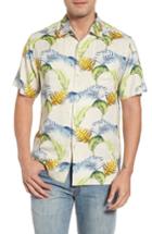 Men's Tommy Bahama Boca Bouquet Silk Sport Shirt - Ivory