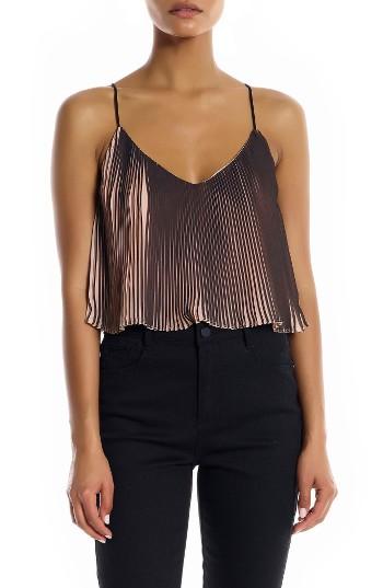 Women's Kendall + Kylie Pleated Crop Camisole - Beige