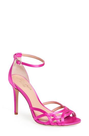 Women's Jewel Badgley Mischka Haskell Ii Strappy Sandal .5 M - Pink