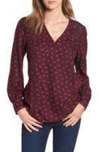 Women's Cinq A Sept Ezra Ruffle Trim Plaid Blouse, Size - Blue