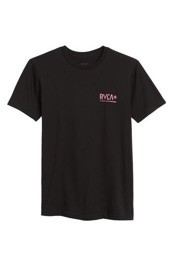 Men's Rvca Squiggle T-shirt, Size - Black