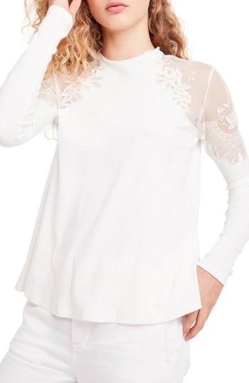 Women's Free People Daniella Lace Top - Ivory