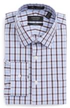 Men's Nordstrom Men's Shop Smartcare(tm) Classic Fit Check Dress Shirt .5 35 - Purple