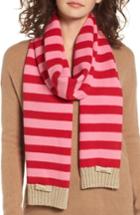 Women's Kate Spade New York Bold Stripe Muffler, Size - Red