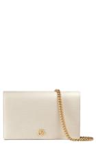 Women's Gucci Petite Marmont Leather Wallet On A Chain - White