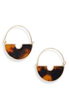 Women's Halogen Resin Crescent Hoop Earrings