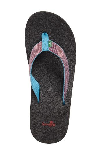 Women's Sanuk 'yoga Mat' Flip Flop M - Blue/green