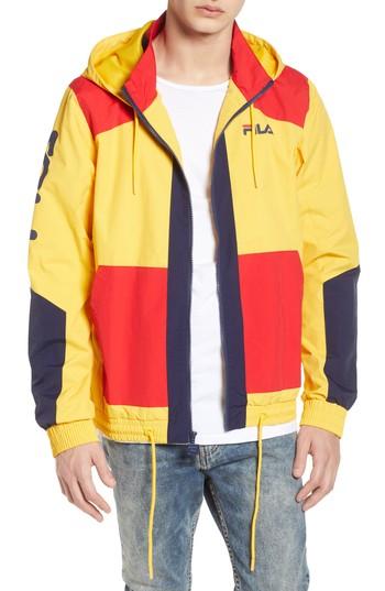 Men's Fila Earl Zip Up Hooded Jacket - Green