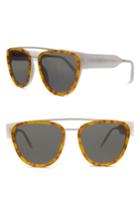 Women's Smoke X Mirrors Soda Pop Ii 53mm Square Sunglasses - Ivory/ Ginger Tortoise/ Silver
