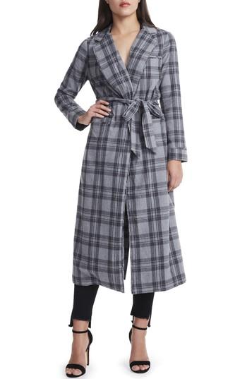 Women's Afrm Sol Flannel Wrap Coat - Grey