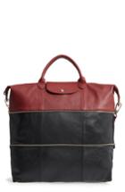 Longchamp Ruban D'or Expandable Leather Travel Bag -