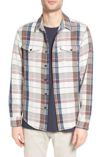 Men's Outerknown Plaid Flannel Trim Fit Sport Shirt - Brown