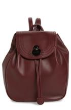 Longchamp Cavalcade Leather Backpack - Burgundy